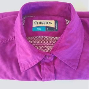Magellan fishing shirt Small purple